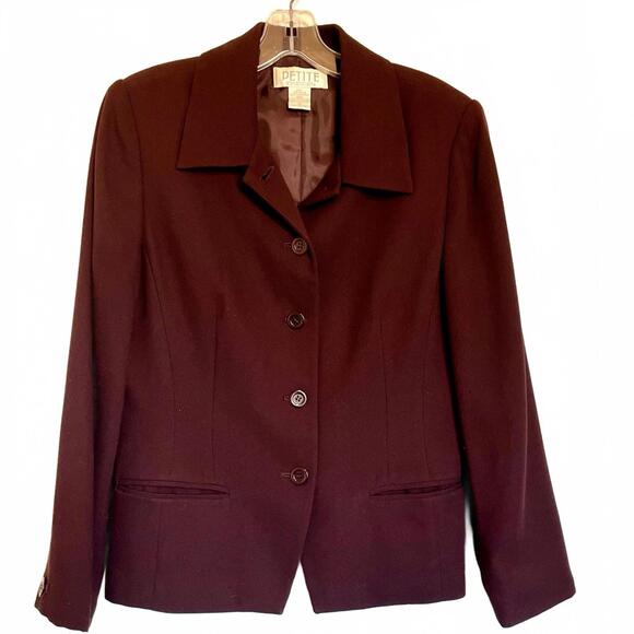 Vintage Petite Sophisticate Plum Blazer - Picture 3 of 4